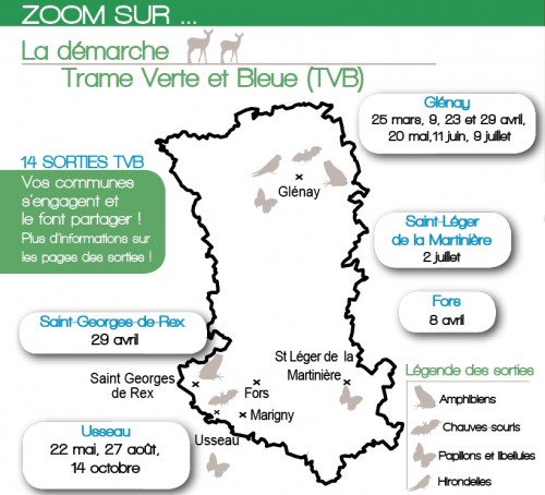 Les sorties TVB sur le département avec DSNE